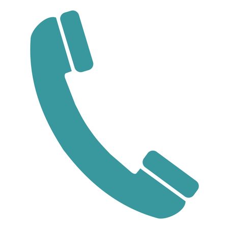 Vector Illustration of Green Telephone Receiver Icon