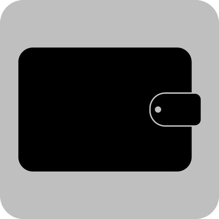 Vector Illustration with Wallet Icon in Black
