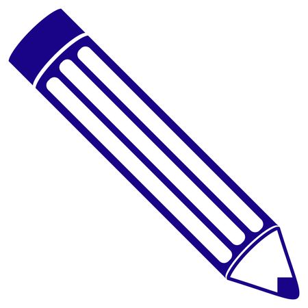Vector Illustration with Blue Pencil Icon
