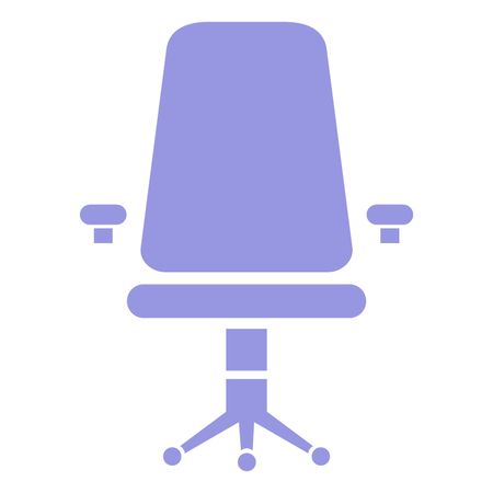 Vector Illustration with Light Blue Chair Icon
