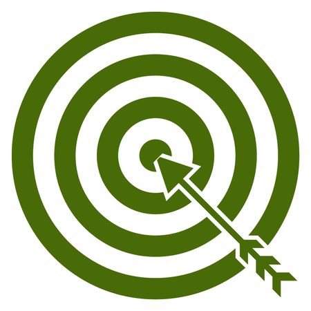 Vector Illustration with Green Target Icon
