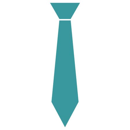 Vector Illustration with Light Blue Tie Icon
