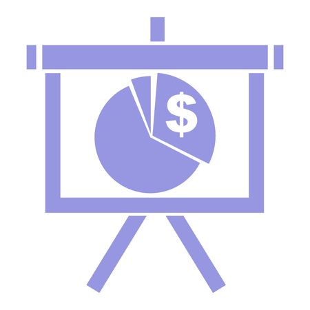 Vector Illustration with Light Blue Dollar Chart Icon