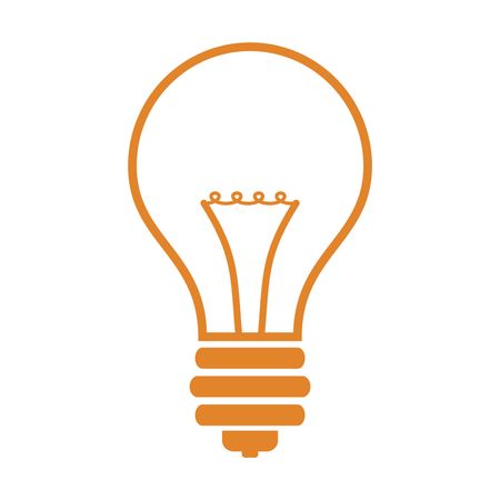 Vector Illustration of Orange Light Bulb Icon
