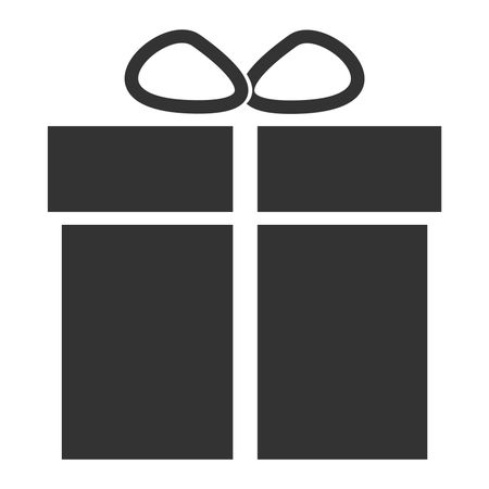 Vector Illustration of Black Gift Box Icon
