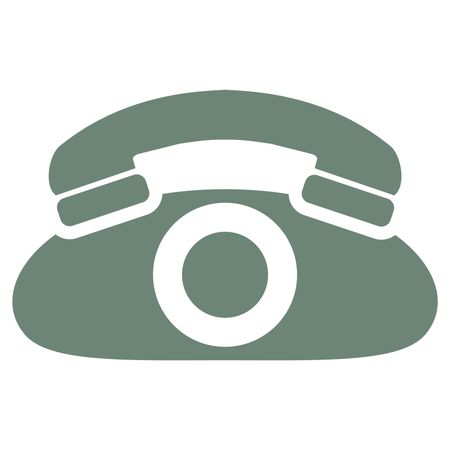 Vector Illustration of Green Telephone Icon
