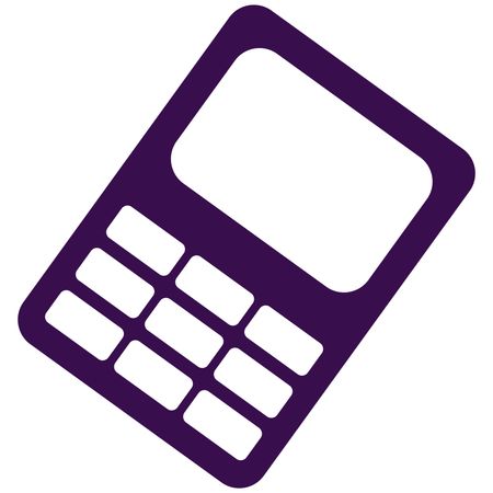 Vector Illustration of Violet Calculator Icon
