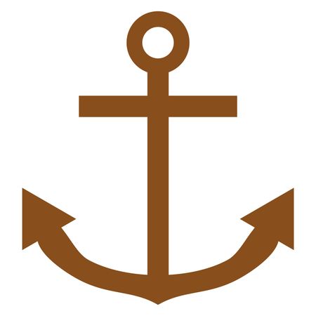 Vector Illustration of Brown Anchor Icon
