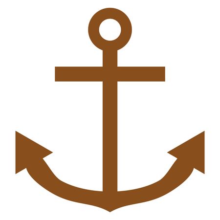 Vector Illustration of Brown Anchor Icon