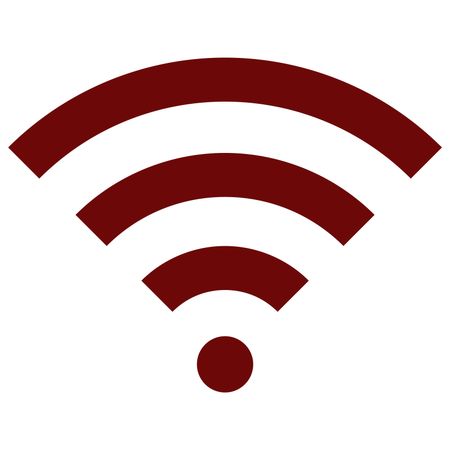 Vector Illustration of Maroon Wifi Icon