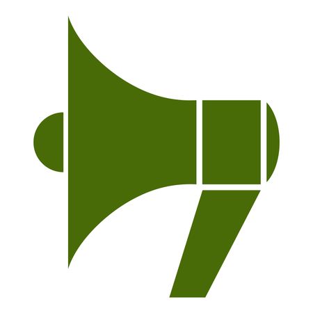 Vector Illustration of Green Megaphone Icon
