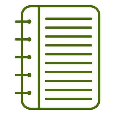 Vector Illustration of Green Note Book Icon
