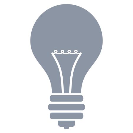 Vector Illustration of Gray Bulb Icon