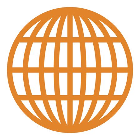 Vector Illustration of Orange Global Icon
