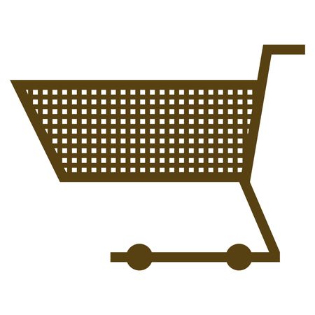 Vector Illustration of Brown Shopping Cart Icon
