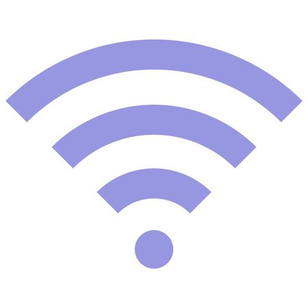 Vector Illustration of Purple WiFi Icon
