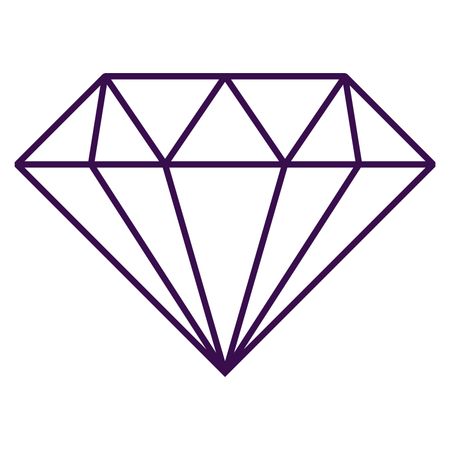Vector Illustration of Violet Diamond Icon
