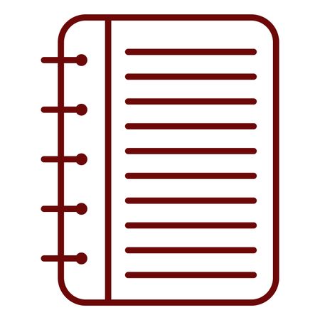 Vector Illustration of Brown Note Book Icon
