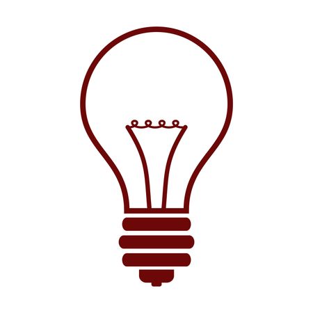 Vector Illustration of Maroon Bulb Icon
