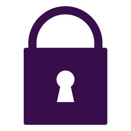 Vector Illustration of Violet Lock Icon
