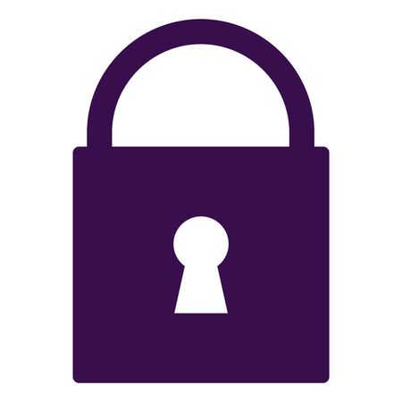 Vector Illustration of Violet Lock Icon