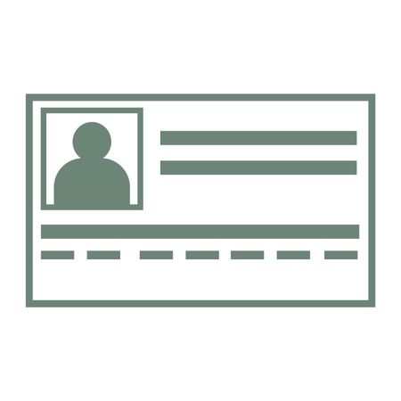 Vector Illustration of Green ID Card Icon