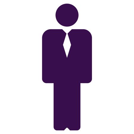 Vector Illustration of Violet Man Icon
