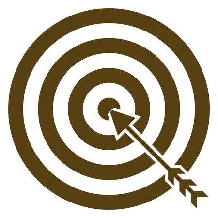 Vector Illustration of Brown Target Icon
