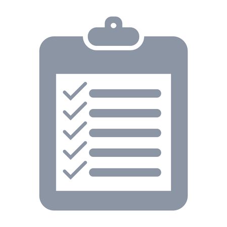 Vector Illustration of Gray Clipboard Icon
