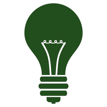 Vector Illustration of Green Light Bulb Icon

