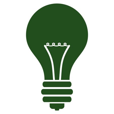 Vector Illustration of Green Light Bulb Icon