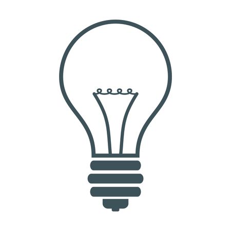 Vector Illustration of Gray Light Bulb Icon
