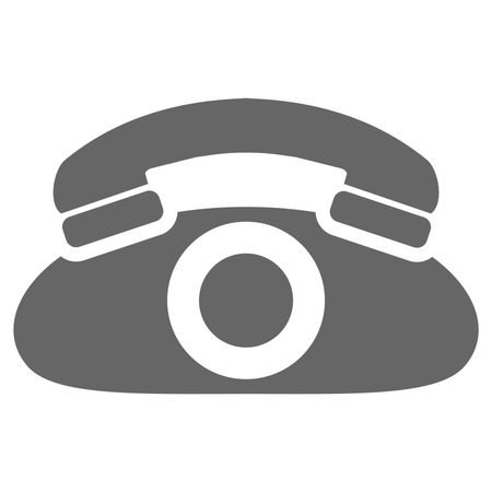 Vector Illustration of Gray Telephone Icon
