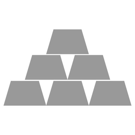 Vector Illustration of Gray Cup Pyramid Icon
