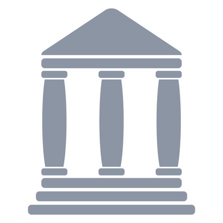 Vector Illustration of Gray Bank Icon
