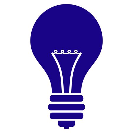 Vector Illustration of Blue Bulb Icon

