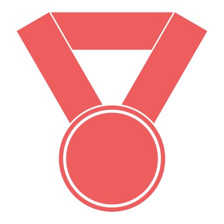 Vector Illustration of Peach Medal Icon
