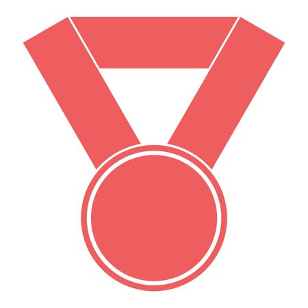 Vector Illustration of Peach Medal Icon