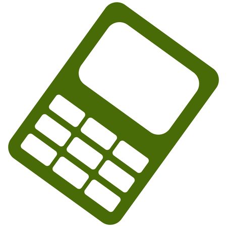Vector Illustration of Green Calculator Icon
