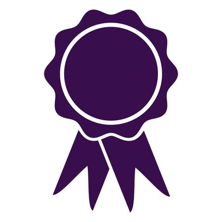 Vector Illustration of Violet Badge Icon
