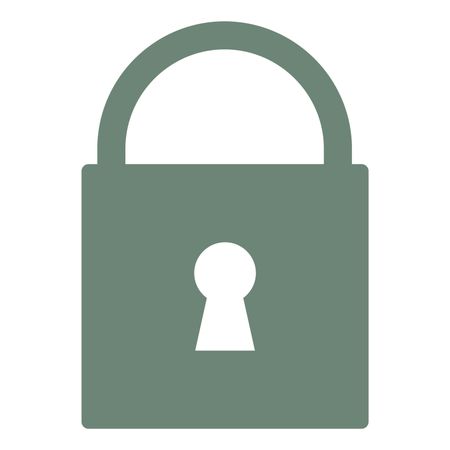 Vector Illustration of Green Lock Icon