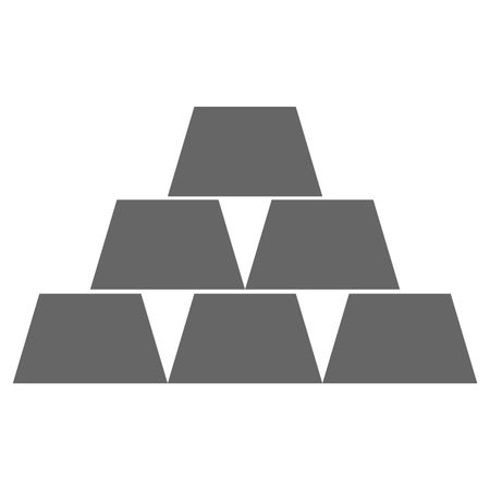 Vector Illustration of Gray Cup Pyramid Icon
