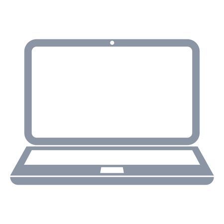 Vector Illustration of Gray Laptop Icon