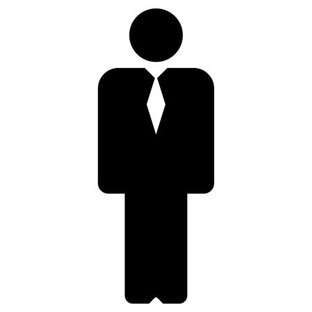 Vector Illustration of Man Icon in Black
