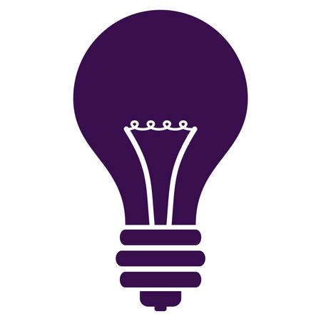 Vector Illustration of Bulb Icon in Violet
