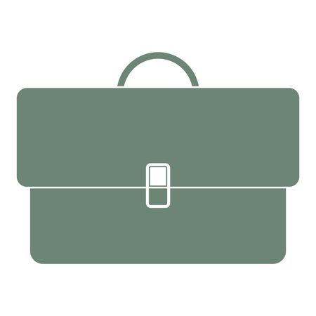 Vector Illustration of Briefcase Icon in Green
