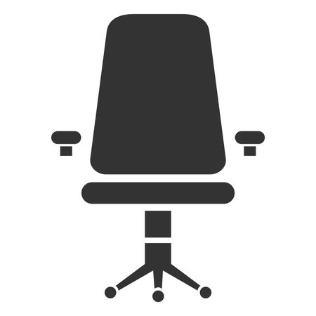 Vector Illustration of Chair Icon in Black
