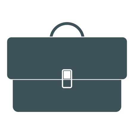 Vector Illustration of Briefcase Icon in Gray
