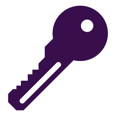 Vector Illustration of Key Icon in Violet