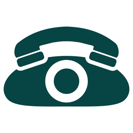 Vector Illustration of Telephone Icon in Green

